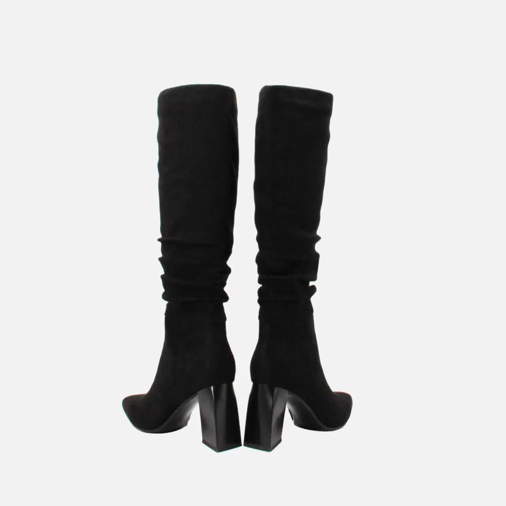 Women Calf Length High Heel Boot