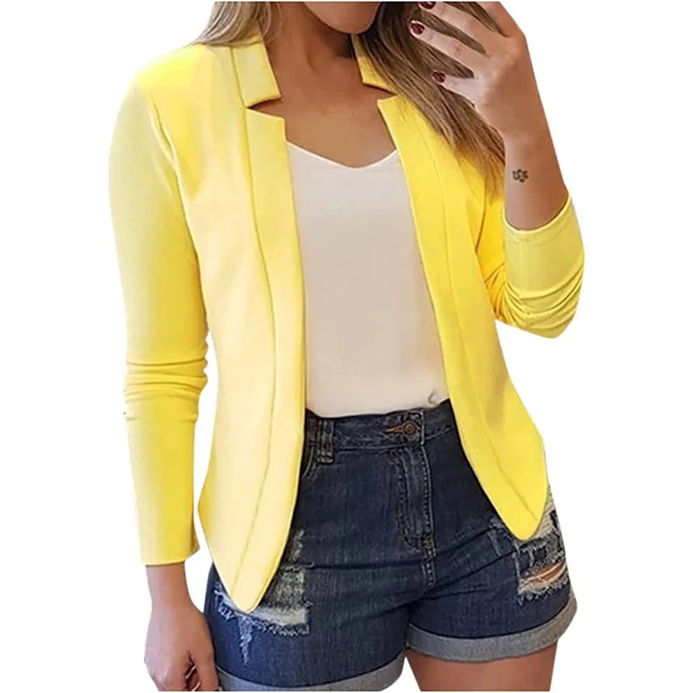 Women clothes new style small suit solid color cardigan