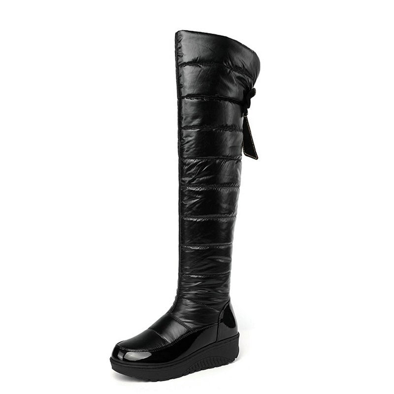 Women's Cozy Winter Warm Round Toe Slim Soft Thick Sole Knight Boots