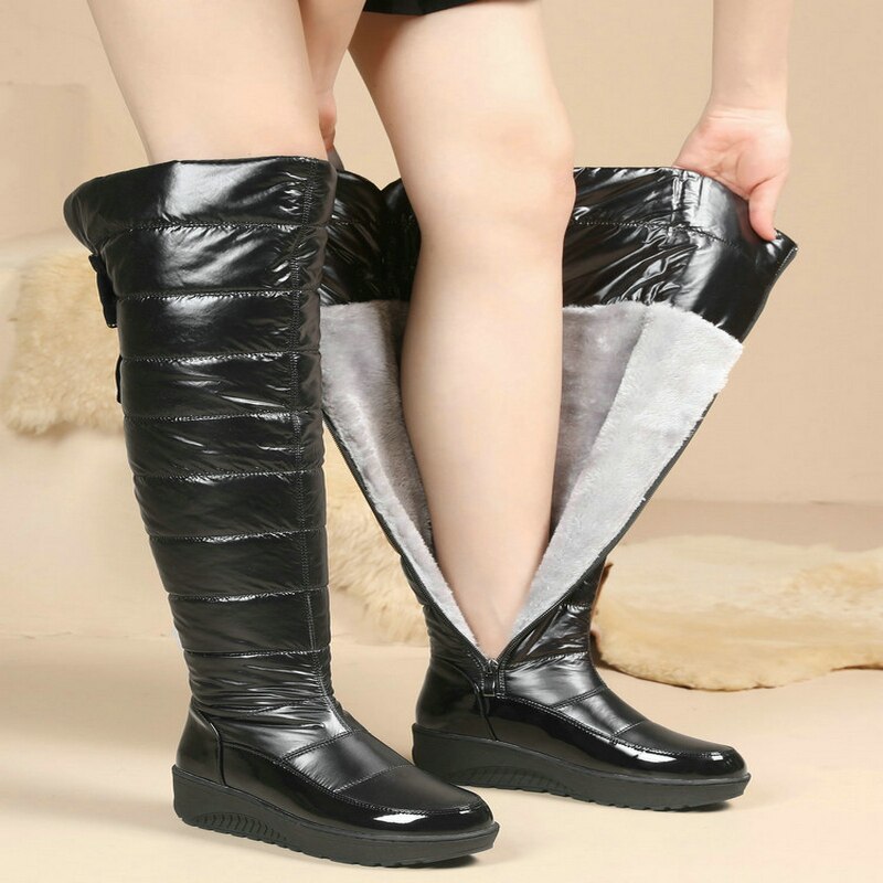 Women's Cozy Winter Warm Round Toe Slim Soft Thick Sole Knight Boots