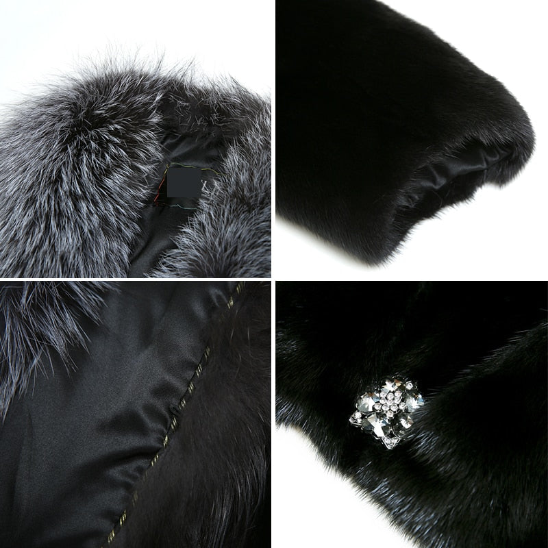 Women's Winter Natural Mink Fur Leisure Style Thick Short Jackets