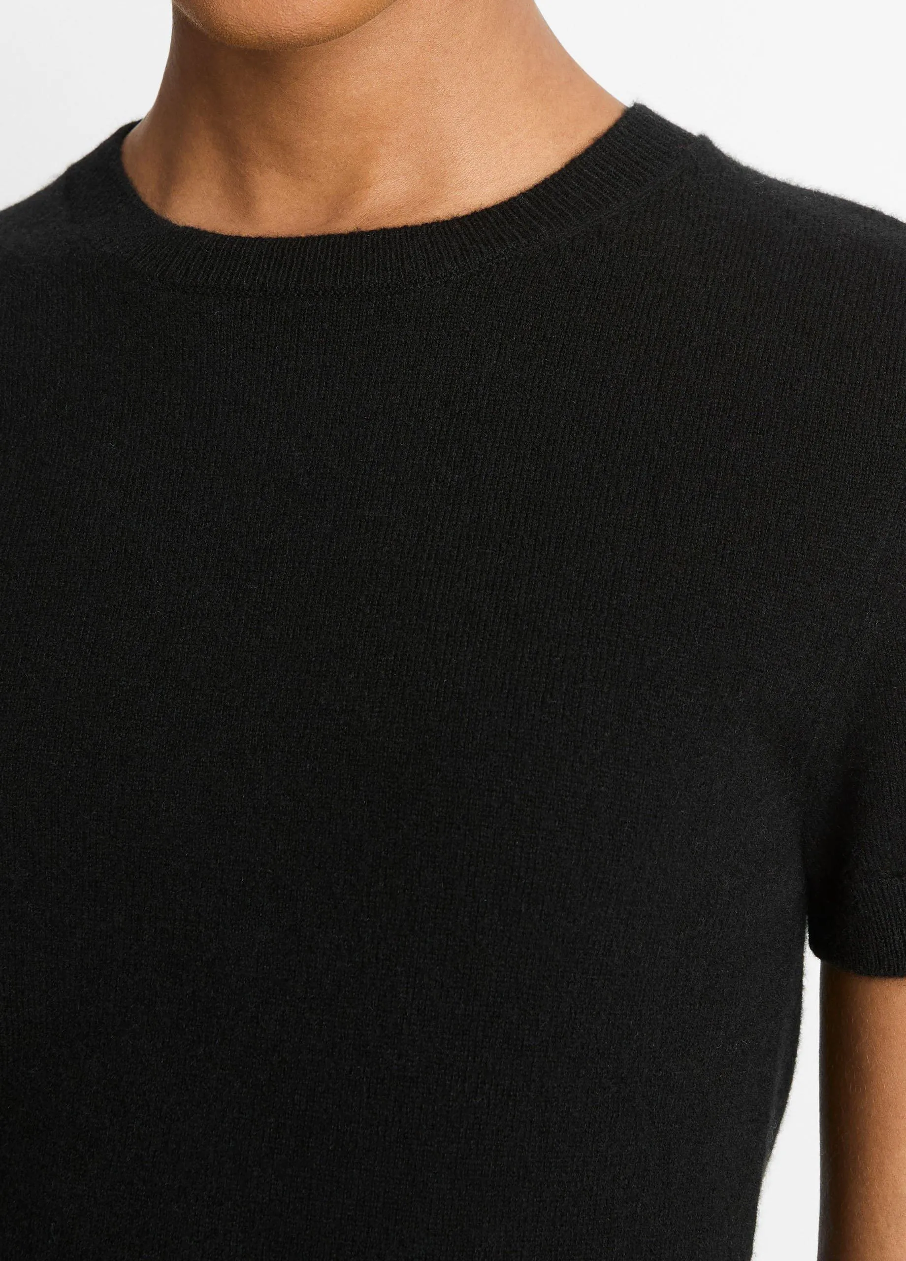 Wool & Cashmere-Blend Short-Sleeve Sweater