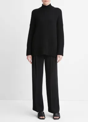 Wool and Cashmere Trapeze Turtleneck Sweater