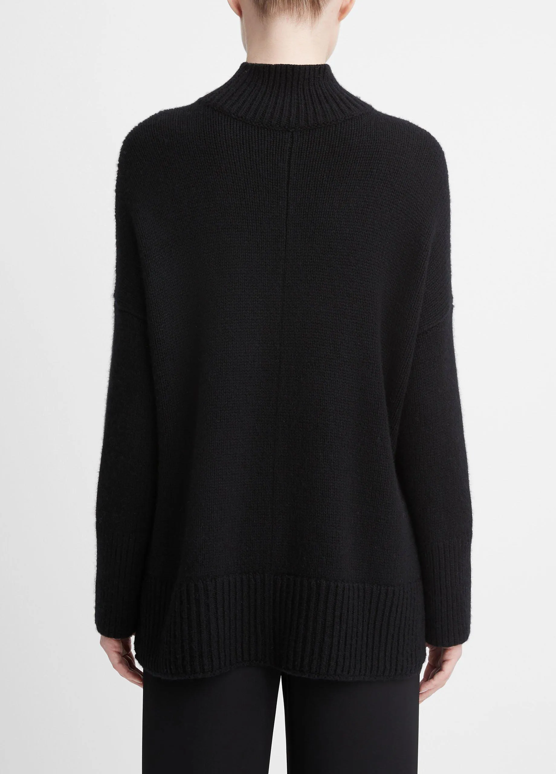 Wool and Cashmere Trapeze Turtleneck Sweater