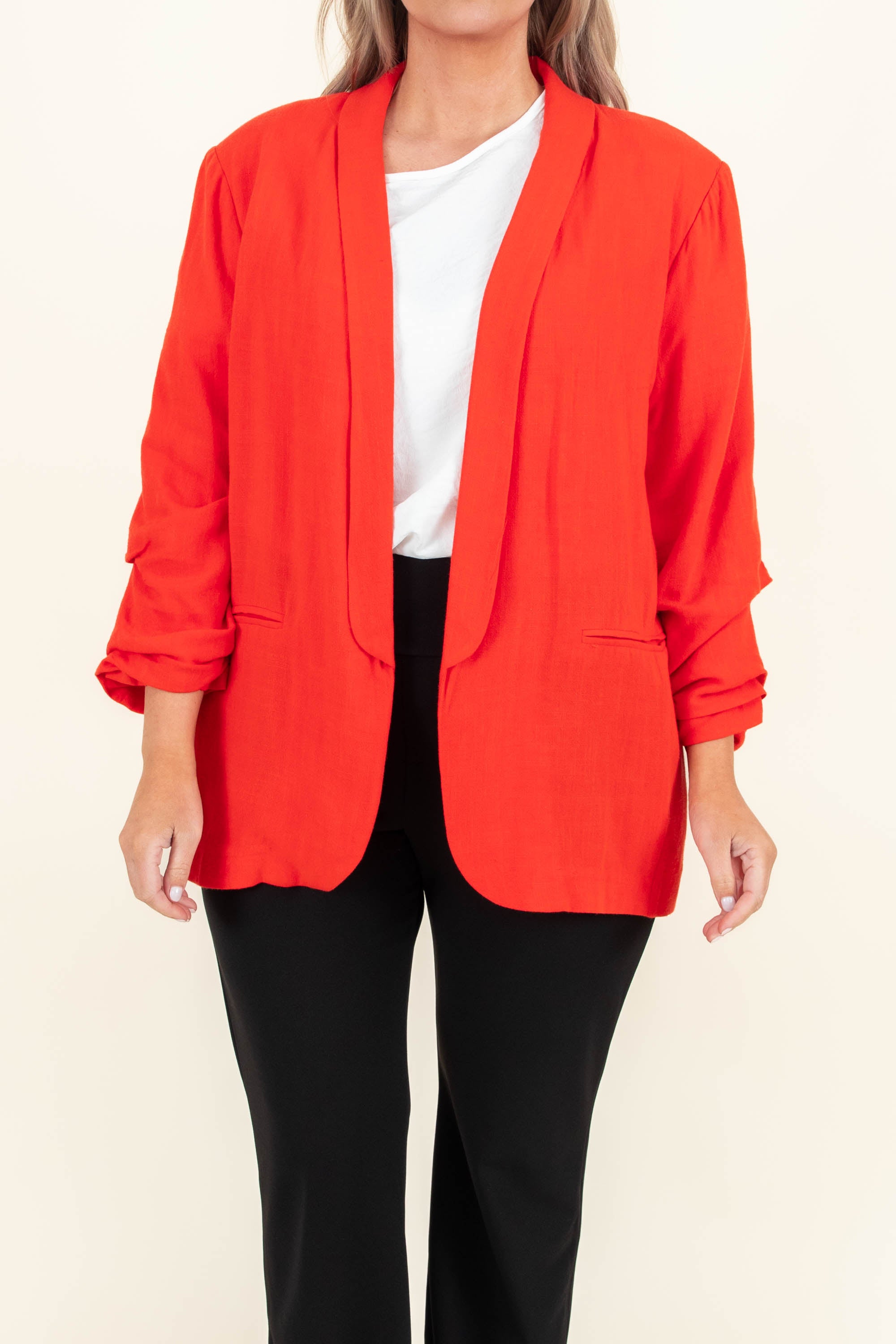 Working In Style Jacket, Red