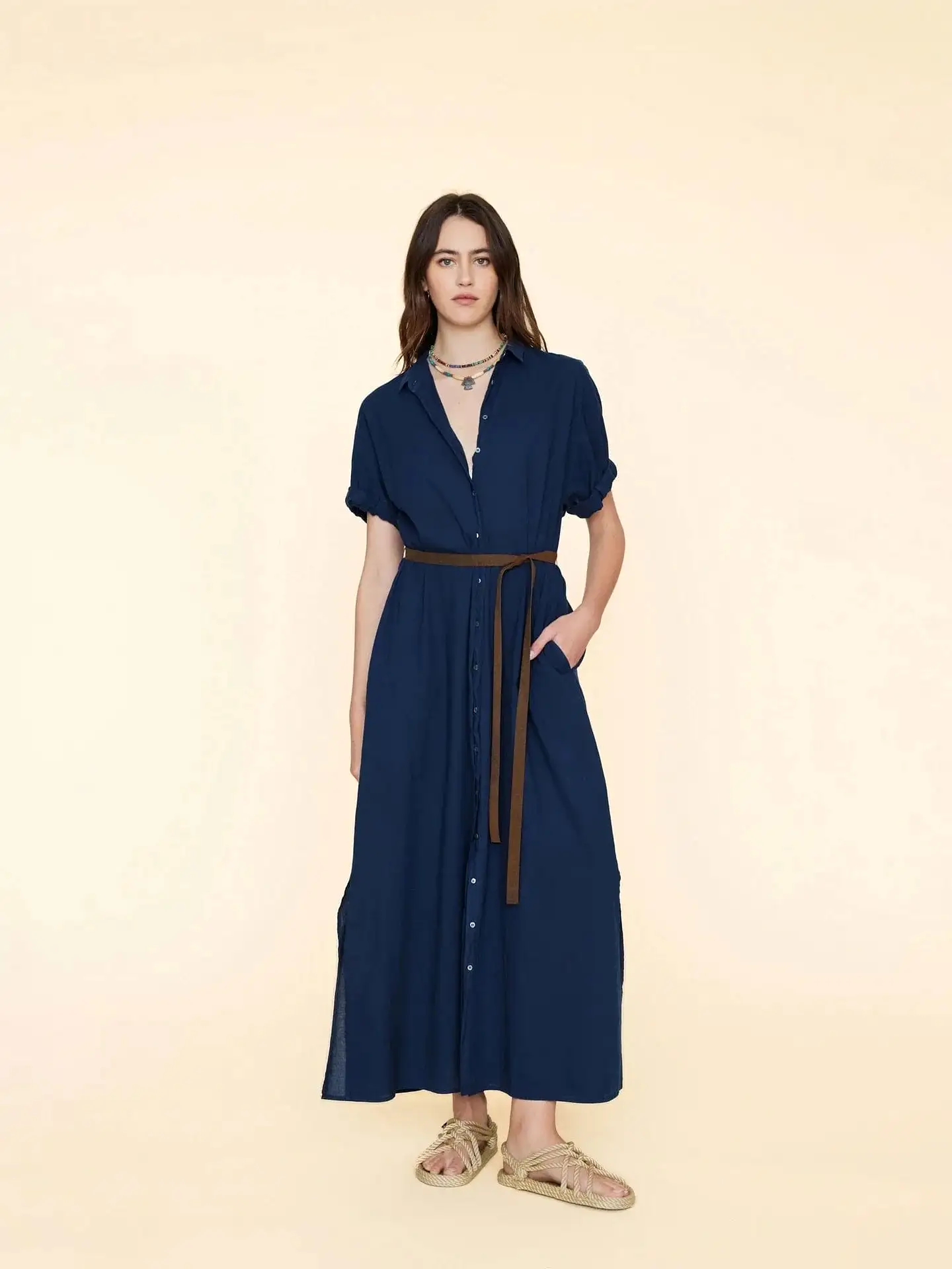 XIRENA Navy Linnet Dress