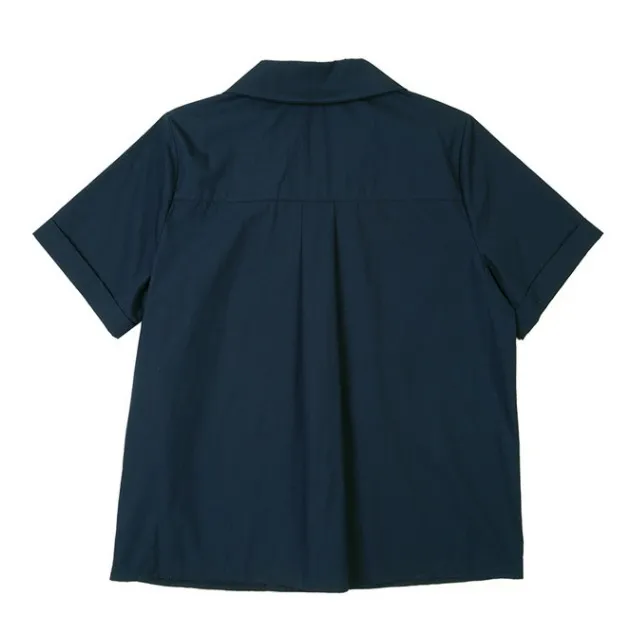 YUPPE  |Plain Cotton Short Sleeves Shirts & Blouses