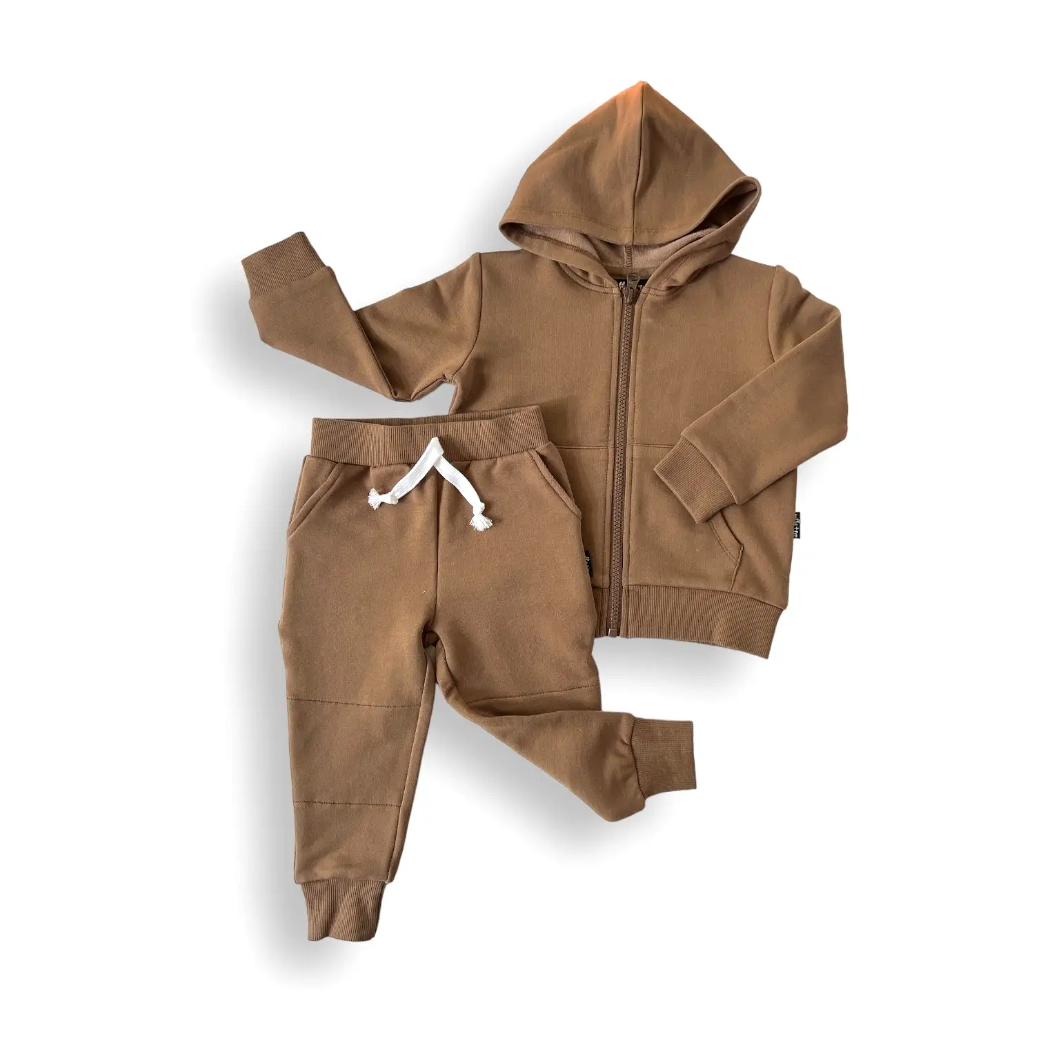 ZIP HOODIE- Mocha Bamboo French Terry