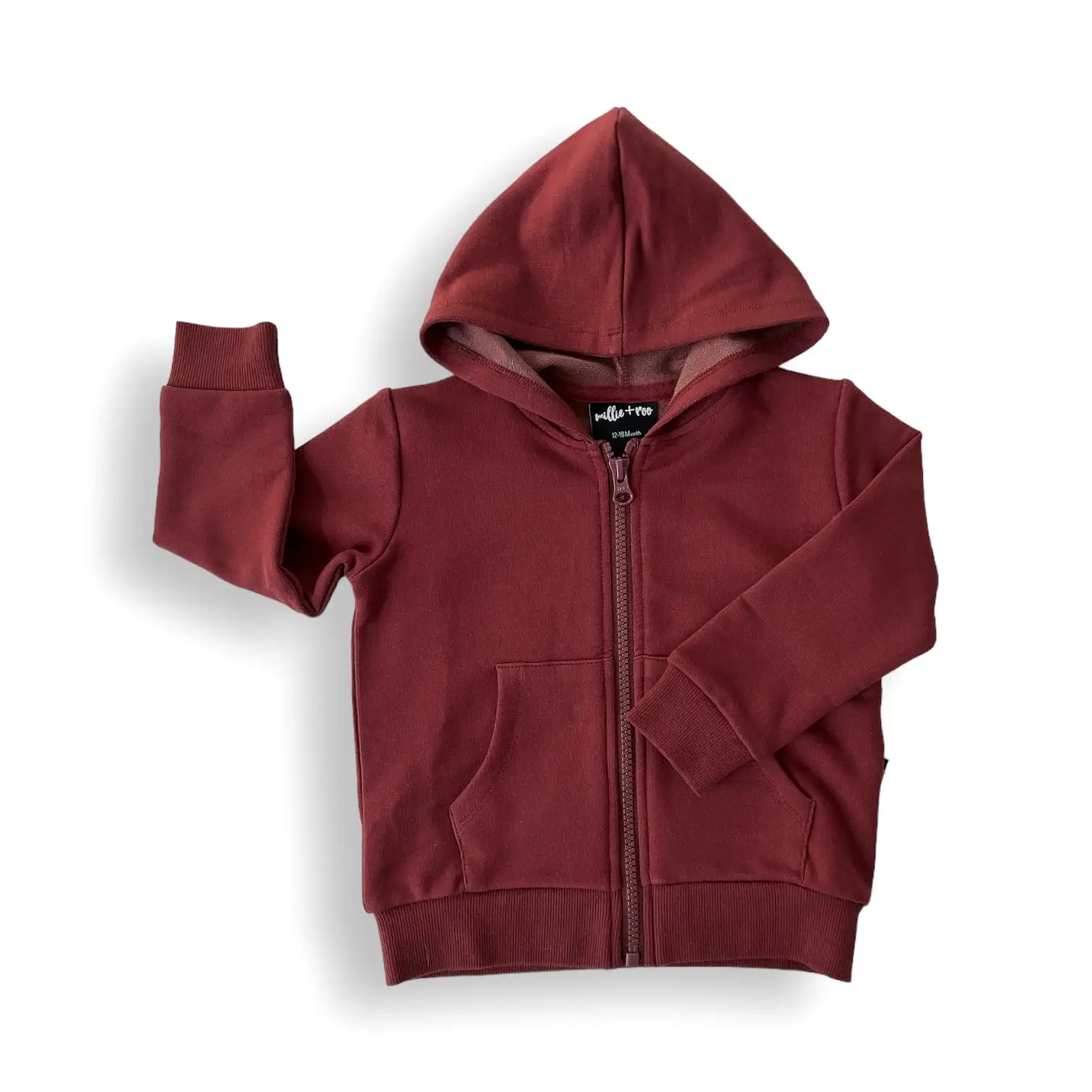 ZIP HOODIE- Oxblood Bamboo French Terry